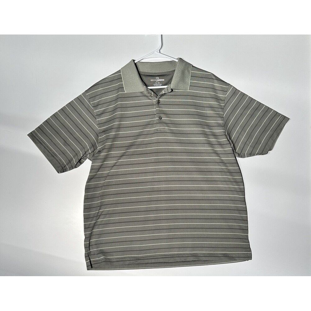 Grand Slam Men's Golf Polo Short Sleeve Shirt green Stripe Soft Casual Poly XL‎